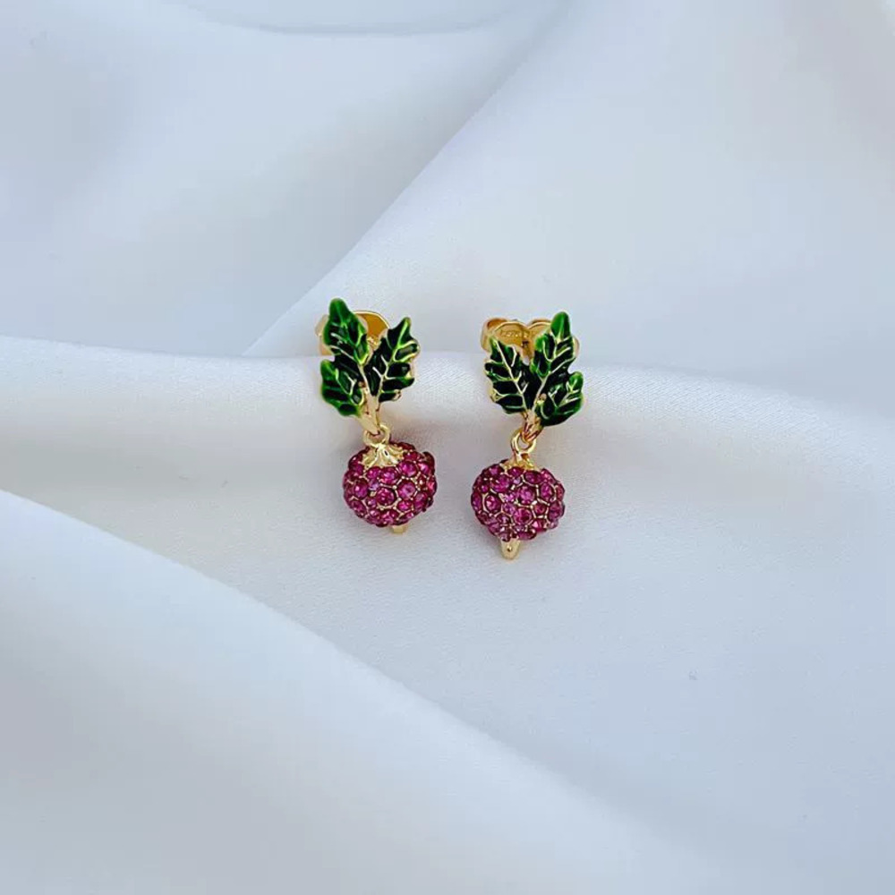 Kendra Scott Gold Plated Zircon Carrot Stud Earrings Enamel Veggie Drop Earrings